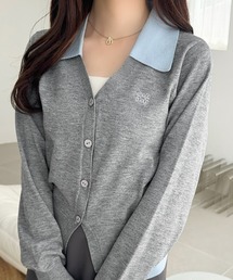 刺繍入りグレー長袖カーディガン Amazon.co.jp: 猫柄 刺繍 カーディガン 春 ニットカーディガン