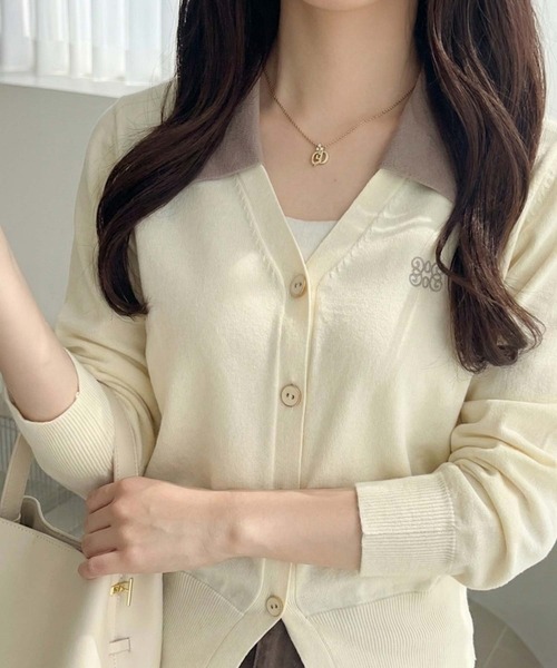 mily bilet(ミウィビレット)の「【mily bilet】ひらりフェミニンに。コーデの主役になる大人の甘さ。レイヤードフリル袖カーディガン(カーディガン/ボレロ・レディース・ブラウン/グレー/アイボリー/ブラック・X-LARGE/SMALL/MEDIUM/LARGE)」の8枚目の写真