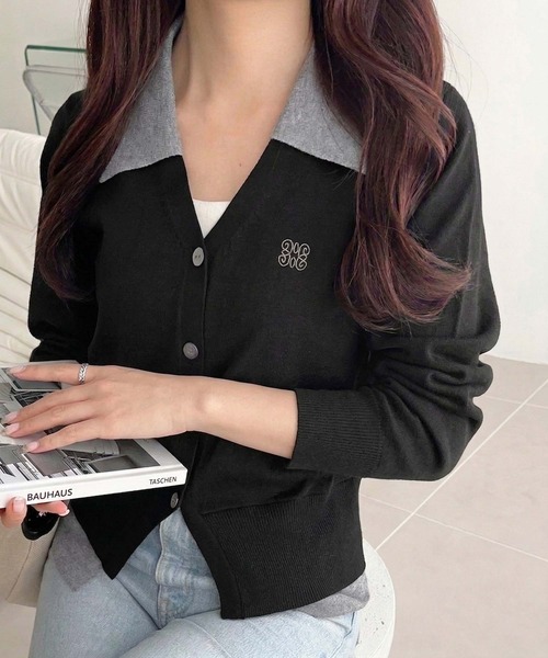 mily bilet(ミウィビレット)の「【mily bilet】ひらりフェミニンに。コーデの主役になる大人の甘さ。レイヤードフリル袖カーディガン(カーディガン/ボレロ・レディース・ブラウン/グレー/アイボリー/ブラック・X-LARGE/SMALL/MEDIUM/LARGE)」の7枚目の写真