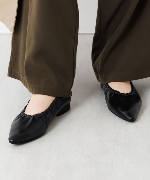 セール】【HIMIKO】シャーリングフラットパンプス/651302（パンプス