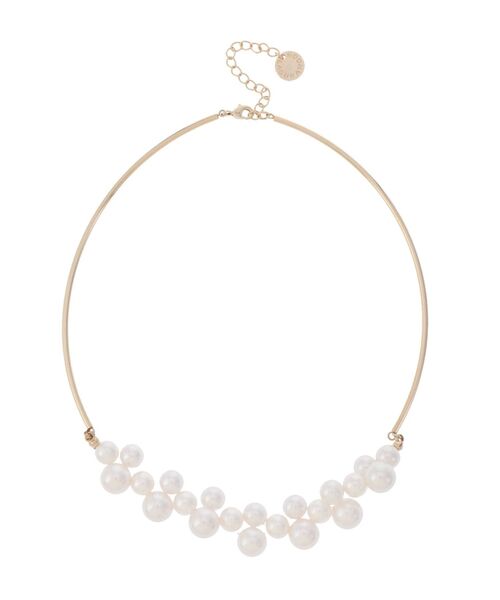 LAGUNAMOON（ラグナムーン）の「LADYフェイクパールラウンドネックレス 結婚式 お呼ばれ（ネックレス・レディース・アイボリー・FREE）」の2枚目の写真