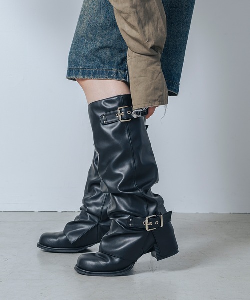 EVOL(イーボル)の「【S-LLサイズ展開・ふかふか】カバーエンジニアロングブーツ IZ5878(ブーツ・レディース・ブラウン/ブラック・M/L/LL/S)」の13枚目の写真