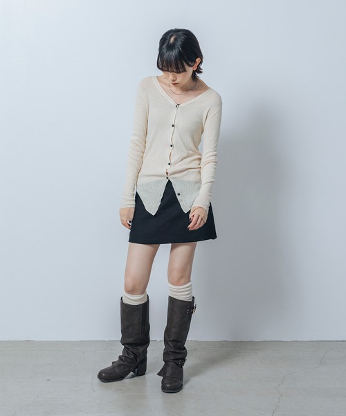 EVOL(イーボル)の「【S-LLサイズ展開・ふかふか】カバーエンジニアロングブーツ IZ5878(ブーツ・レディース・ブラウン/ブラック・M/L/LL/S)」の18枚目の写真
