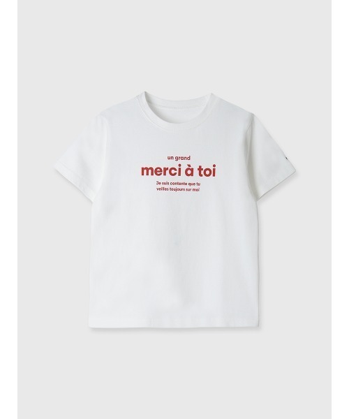 EIMY ISTOIRE（エイミーイストワール）の「merci ロゴTシャツ（Tシャツ/カットソー・レディース・チャコールグレー/ホワイト/ピンク/ラベンダー・F）」の15枚目の写真