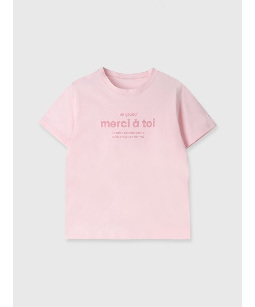 EIMY ISTOIRE（エイミーイストワール）の「merci ロゴTシャツ（Tシャツ/カットソー・レディース・チャコールグレー/ホワイト/ピンク/ラベンダー・F）」の13枚目の写真