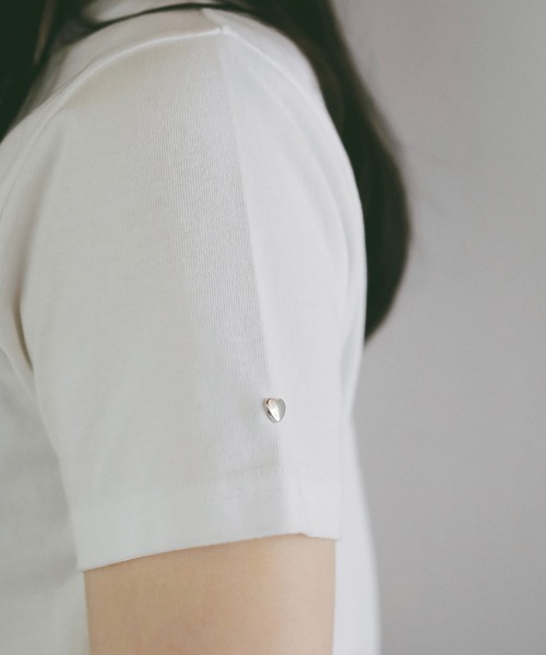 EIMY ISTOIRE（エイミーイストワール）の「merci ロゴTシャツ（Tシャツ/カットソー・レディース・チャコールグレー/ホワイト/ピンク/ラベンダー・F）」の11枚目の写真