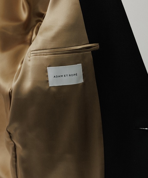 ADAM ET ROPE'(アダムエロペ)の「ハードクロス ノーカラージャケット / セットアップ対応(ノーカラージャケット・メンズ・ブラック/ブラウン系その他・M/L)」の20枚目の写真