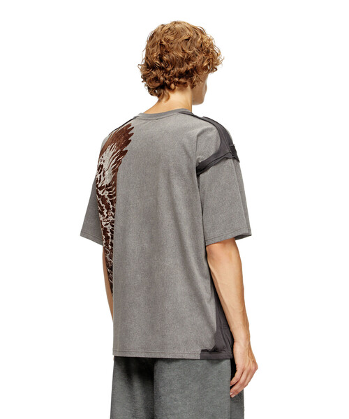 【DIESEL】T-WEEK-LS ブランドオフ コットン カットソー　BTS セール】メンズ Tシャツ T-BOXT-PEELOFF（Tシャツ/カットソー