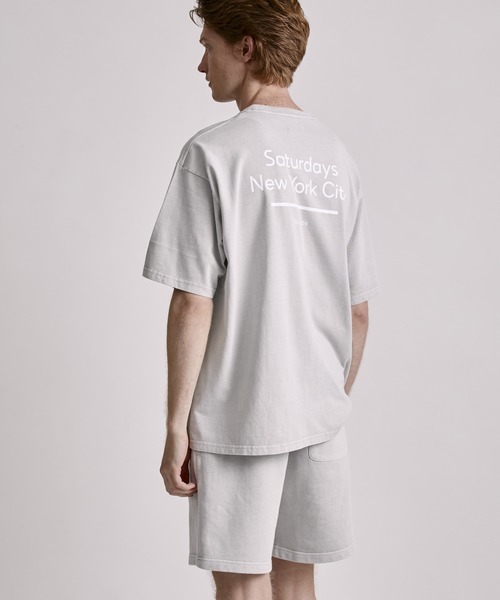 Saturdays NYC(サタデーズ ニューヨークシティ )の「Pigment Dyed Back Printed SS T-Shirt(Tシャツ/カットソー・メンズ・キナリ/チャコールグレー/ネイビー・L/M/XL/S)」の16枚目の写真