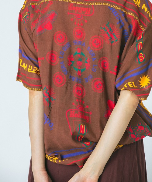 HLAADA(フラーダ)の「(HLAADA for ROSEBUD)SUN HOTEL PRINT SHIRTS(シャツ/ブラウス・レディース・ベージュ/ブラウン・ONE SIZE)」の6枚目の写真
