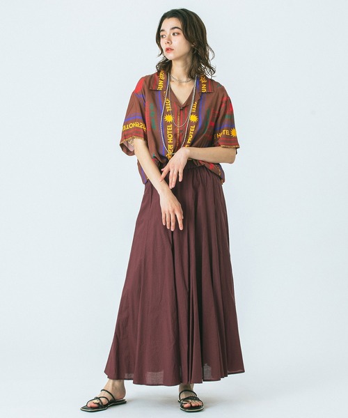 HLAADA(フラーダ)の「(HLAADA for ROSEBUD)SUN HOTEL PRINT SHIRTS(シャツ/ブラウス・レディース・ベージュ/ブラウン・ONE SIZE)」の7枚目の写真