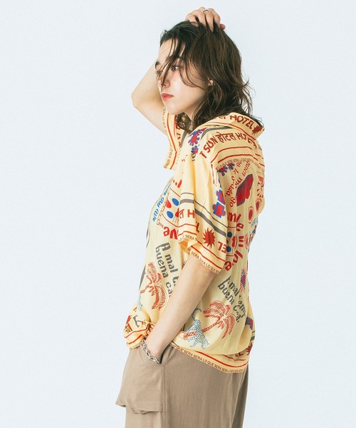 HLAADA(フラーダ)の「(HLAADA for ROSEBUD)SUN HOTEL PRINT SHIRTS(シャツ/ブラウス・レディース・ベージュ/ブラウン・ONE SIZE)」の9枚目の写真