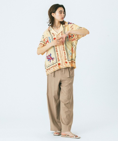 HLAADA(フラーダ)の「(HLAADA for ROSEBUD)SUN HOTEL PRINT SHIRTS(シャツ/ブラウス・レディース・ベージュ/ブラウン・ONE SIZE)」の14枚目の写真