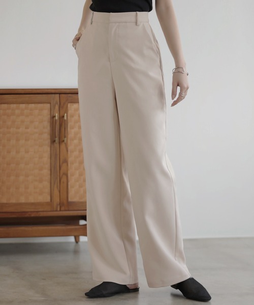 nouvellemoi(ヌーベルモイ)の「カットツイルストレートスラックス(スラックス・レディース・ベージュ系その他/ブラック/アイボリー/チャコールグレー・S/M/L)」の11枚目の写真