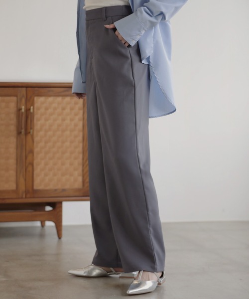 nouvellemoi(ヌーベルモイ)の「カットツイルストレートスラックス(スラックス・レディース・ベージュ系その他/ブラック/アイボリー/チャコールグレー・S/M/L)」の8枚目の写真