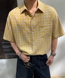 レトロチェック半袖シャツ