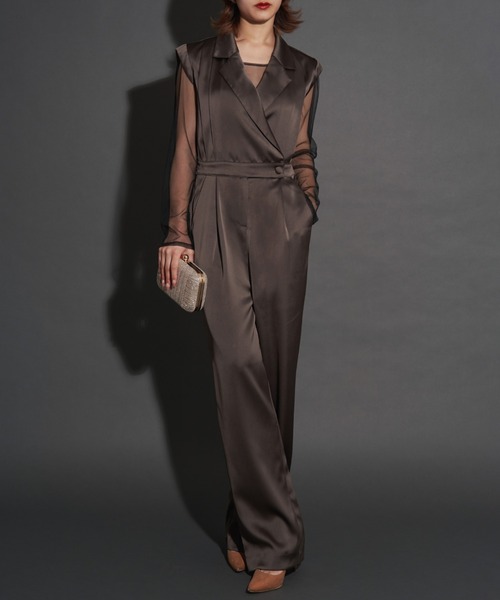 My shawty パンツ ドレス ネイビー manish pants set dress（パンツドレス）｜My shawty（マイ