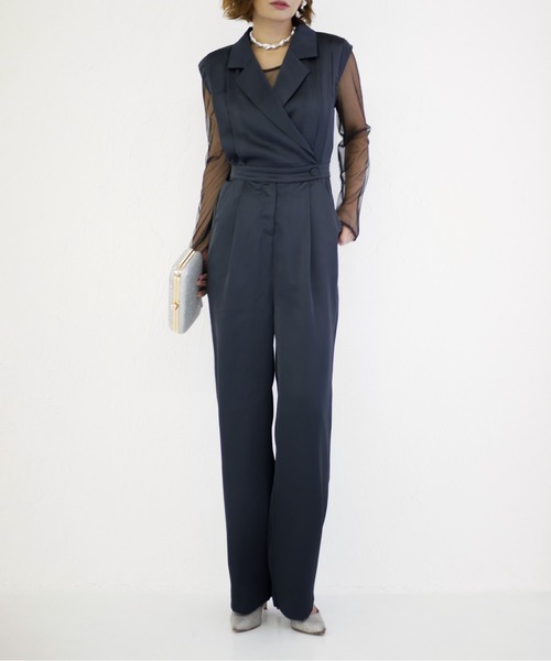 My shawty パンツ ドレス ネイビー manish pants set dress(パンツドレス)|My shawty(マイ