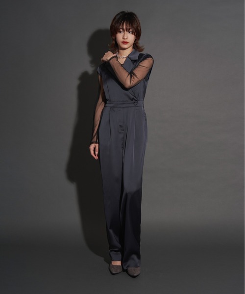 My shawty パンツ ドレス ネイビー manish pants set dress(パンツドレス)|My shawty(マイ