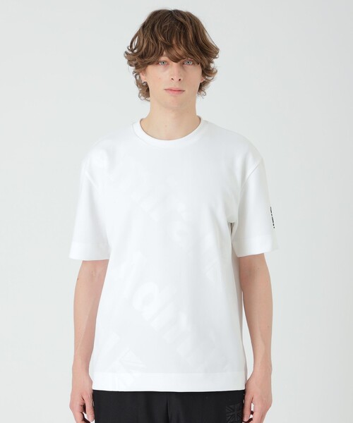 BLACK LABEL CRESTBRIDGE(ブラックレーベル・クレストブリッジ)の「【BLACK lab.×Admiral】ビッグエンボスロゴTシャツ(Tシャツ/カットソー・メンズ・レッド系その他/オフホワイト/ブラック・L/M/XL)」の2枚目の写真