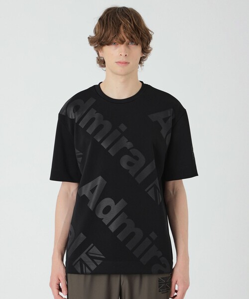 BLACK LABEL CRESTBRIDGE(ブラックレーベル・クレストブリッジ)の「【BLACK lab.×Admiral】ビッグエンボスロゴTシャツ(Tシャツ/カットソー・メンズ・レッド系その他/オフホワイト/ブラック・L/M/XL)」の3枚目の写真