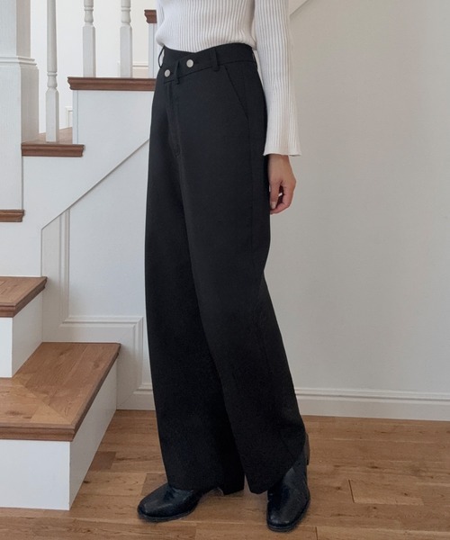 LAUIR（ラウアー）の「ウエストラップスラックス[高身長サイズMT有り]（スラックス・レディース・チャコール/モカ/ブラック・LARGE/MEDIUM/MT）」の4枚目の写真