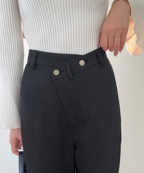 LAUIR（ラウアー）の「ウエストラップスラックス[高身長サイズMT有り]（スラックス・レディース・チャコール/モカ/ブラック・LARGE/MEDIUM/MT）」の7枚目の写真