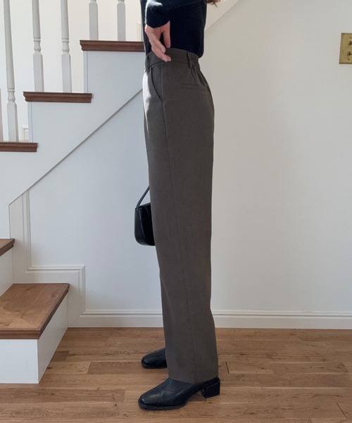 LAUIR（ラウアー）の「ウエストラップスラックス[高身長サイズMT有り]（スラックス・レディース・チャコール/モカ/ブラック・LARGE/MEDIUM/MT）」の9枚目の写真