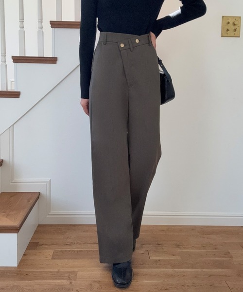 LAUIR（ラウアー）の「ウエストラップスラックス[高身長サイズMT有り]（スラックス・レディース・チャコール/モカ/ブラック・LARGE/MEDIUM/MT）」の11枚目の写真