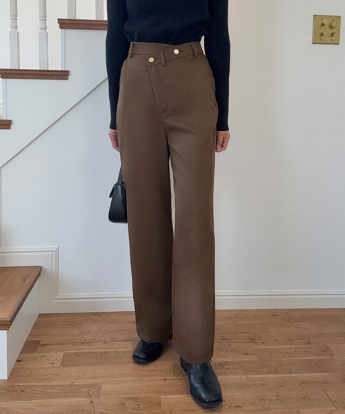 LAUIR（ラウアー）の「ウエストラップスラックス[高身長サイズMT有り]（スラックス・レディース・チャコール/モカ/ブラック・LARGE/MEDIUM/MT）」の12枚目の写真