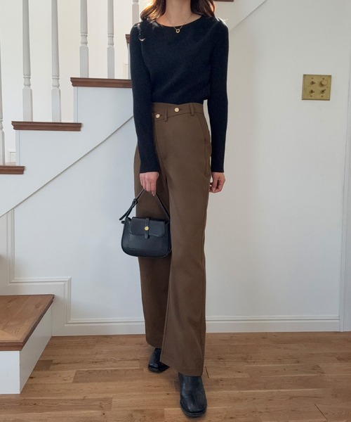 LAUIR（ラウアー）の「ウエストラップスラックス[高身長サイズMT有り]（スラックス・レディース・チャコール/モカ/ブラック・LARGE/MEDIUM/MT）」の13枚目の写真