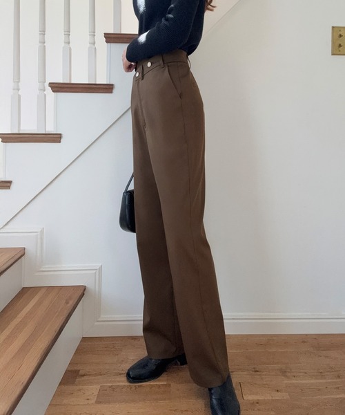 LAUIR（ラウアー）の「ウエストラップスラックス[高身長サイズMT有り]（スラックス・レディース・チャコール/モカ/ブラック・LARGE/MEDIUM/MT）」の14枚目の写真