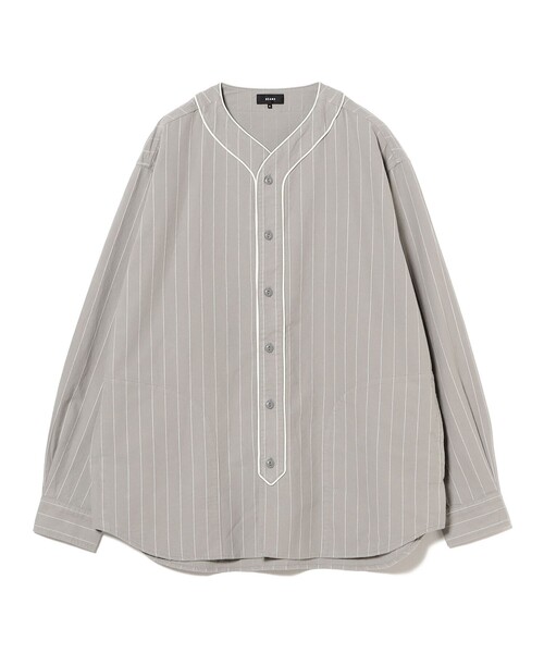 BEAMS（ビームス）の「ベースボール ストライプ シャツ（シャツ/ブラウス・メンズ・ネイビー/グレー・L/M/S/XL）」の15枚目の写真