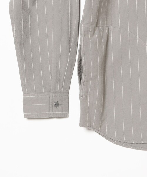 BEAMS（ビームス）の「ベースボール ストライプ シャツ（シャツ/ブラウス・メンズ・ネイビー/グレー・L/M/S/XL）」の4枚目の写真