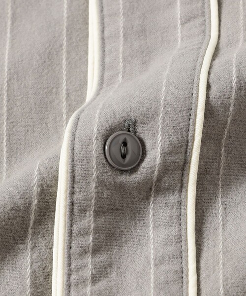 BEAMS（ビームス）の「ベースボール ストライプ シャツ（シャツ/ブラウス・メンズ・ネイビー/グレー・L/M/S/XL）」の6枚目の写真