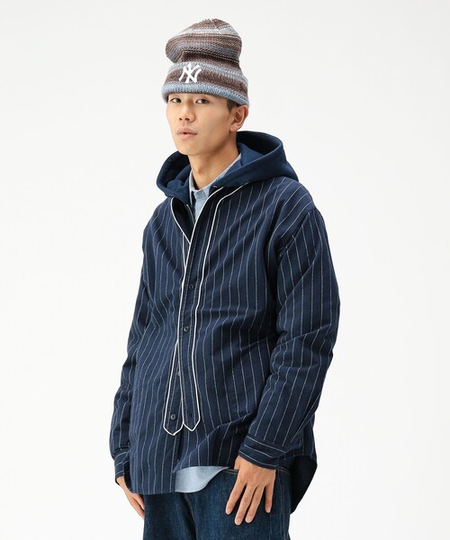 BEAMS（ビームス）の「ベースボール ストライプ シャツ（シャツ/ブラウス・メンズ・ネイビー/グレー・L/M/S/XL）」の14枚目の写真