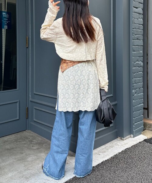 CIAOPANIC TYPY(チャオパニックティピー)の「シアーレースチュニックワンピース(ワンピース・レディース・ブラック/オフホワイト/アイボリー・ONE SIZE)」の20枚目の写真