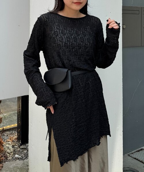 CIAOPANIC TYPY(チャオパニックティピー)の「シアーレースチュニックワンピース(ワンピース・レディース・ブラック/オフホワイト/アイボリー・ONE SIZE)」の21枚目の写真