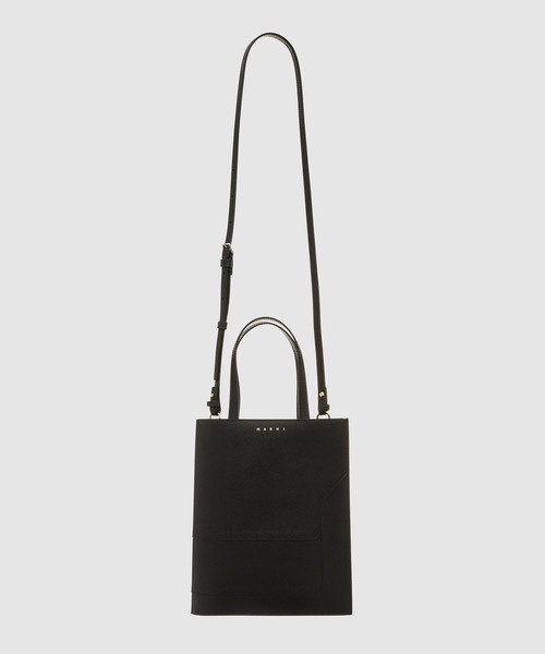 【お値下げ中】MARNI ショルダーバッグ TRUNK SAFFIANO TRUNK SHOPPER / サフィアーノレザーバッグ(ショルダーバッグ