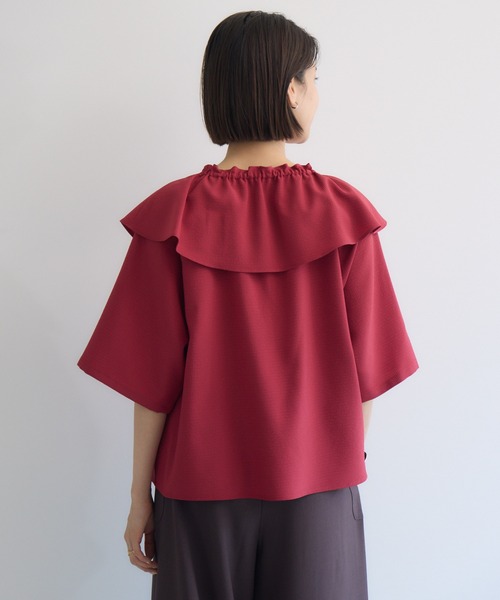 KATHARINE ROSS(キャサリンロス)の「【PILLINI/ピリーニ】【洗濯機洗い可】ビッグカラーブラウス(シャツ/ブラウス・レディース・ブラック/ホワイト/レッド・MEDIUM)」の11枚目の写真