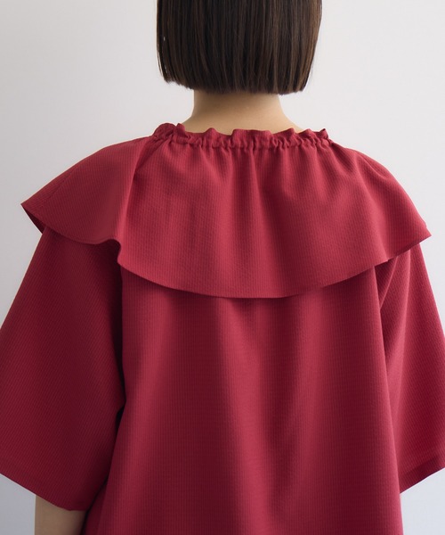 KATHARINE ROSS(キャサリンロス)の「【PILLINI/ピリーニ】【洗濯機洗い可】ビッグカラーブラウス(シャツ/ブラウス・レディース・ブラック/ホワイト/レッド・MEDIUM)」の12枚目の写真