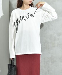 INTERPLANET | テープ刺繍ロゴ長袖プルオーバー(Tシャツ/カットソー)