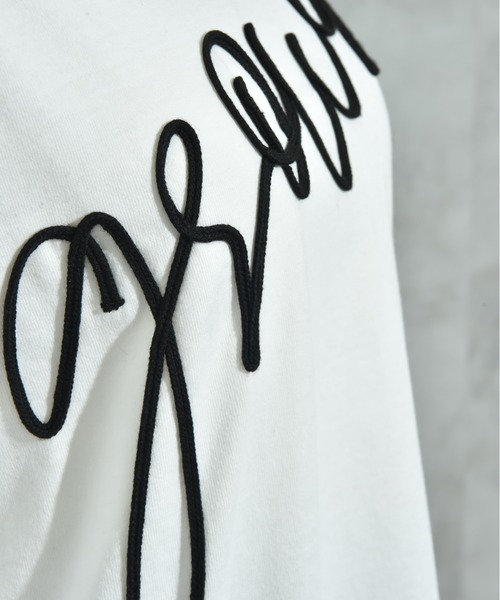 INTERPLANET(インタープラネット)の「テープ刺繍ロゴ長袖プルオーバー(Tシャツ/カットソー・レディース・ブラック/オフホワイト・FREE)」の13枚目の写真