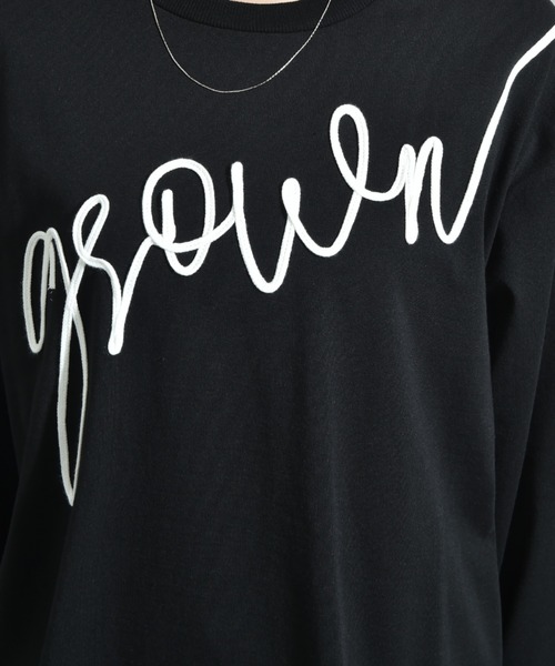 INTERPLANET(インタープラネット)の「テープ刺繍ロゴ長袖プルオーバー(Tシャツ/カットソー・レディース・ブラック/オフホワイト・FREE)」の20枚目の写真