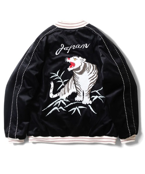 HOUSTON 日本 限定 2面使 スカジャン 別珍サテン unisex セール】HOUSTON 別珍スカジャン(TIGER)（スカジャン）｜HOUSTON
