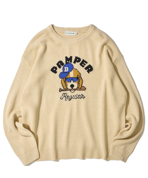 POWER TO THE PEOPLE(パワートゥーザピープル)の「【POWER TO THE PEOPLE】アニマルジャガードニット(ニット/セーター・レディース・ブラック系2/ブルー/ブラック系1/レッド/ホワイト系1/ホワイト系2・MEDIUM/X-LARGE/LARGE)」の9枚目の写真