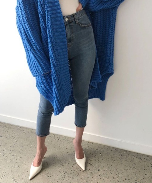 セール】ざっくり編みロングニットカーディガン（カーディガン/ボレロ