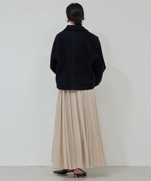 GALLARDAGALANTE（ガリャルダガランテ）の「シアープリーツスカート（スカート・レディース・ブラック/ベージュ・0/1）」の15枚目の写真