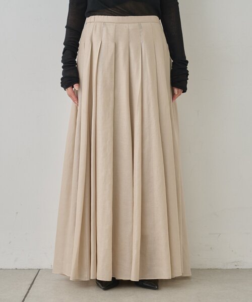 GALLARDAGALANTE（ガリャルダガランテ）の「シアープリーツスカート（スカート・レディース・ブラック/ベージュ・0/1）」の16枚目の写真