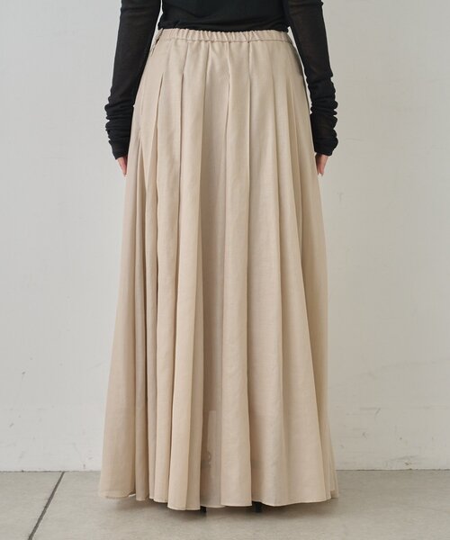 GALLARDAGALANTE（ガリャルダガランテ）の「シアープリーツスカート（スカート・レディース・ブラック/ベージュ・0/1）」の18枚目の写真